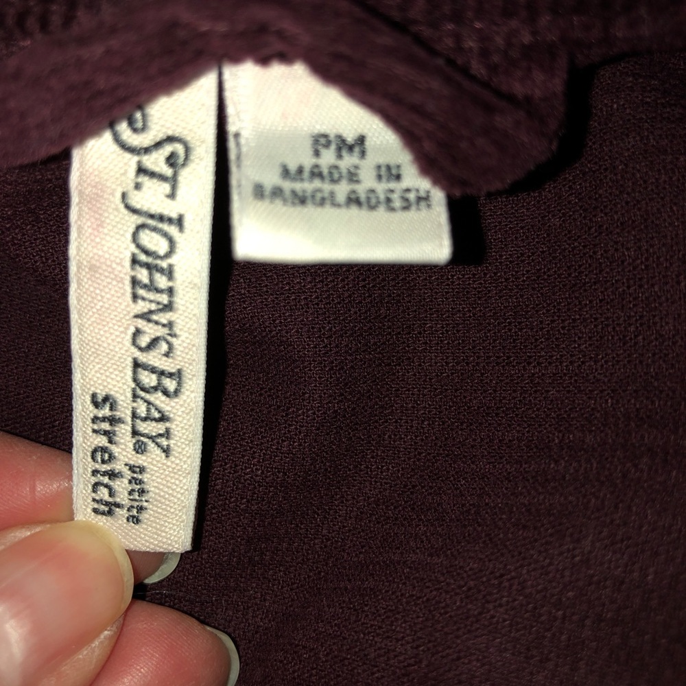 St. John’s Bay maroon corduroy blazer Sz MP - Picture 5 of 11